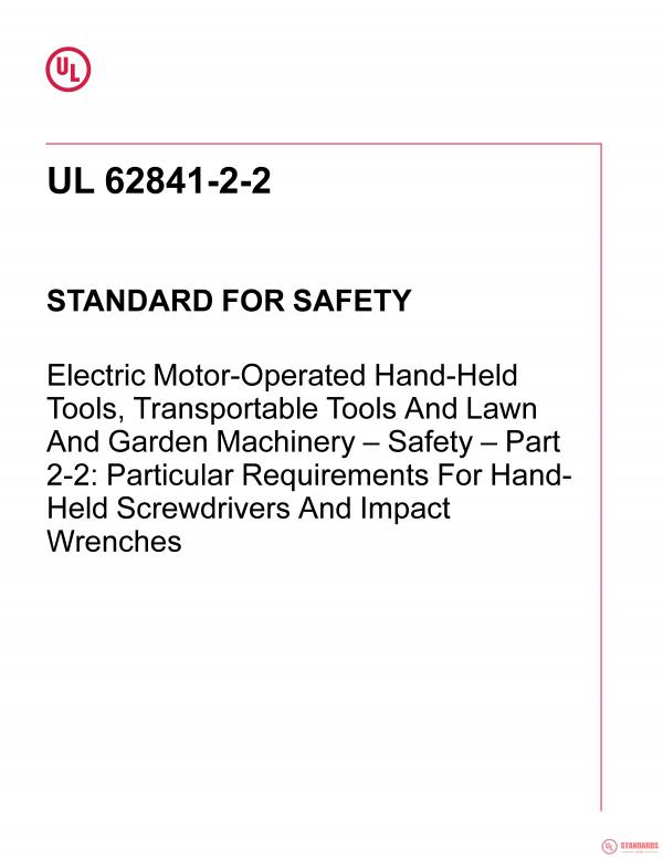 UL 62841-2-2 PDF UL 62841-2-2 PDF